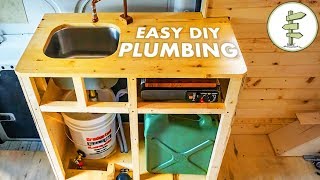 Cheap amp Easy DIY Camper Van Plumbing System  Van Life [upl. by Abehshtab335]