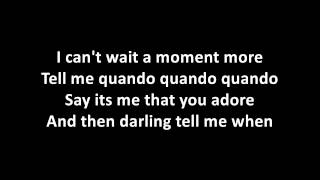 Michael Buble feat Nelly Furtado  Quando Quando Quando lyrics on screen [upl. by Sheena]