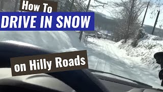 How to Drive in Snow on Hilly Roads  Traction Control Does Not Always Help [upl. by Tatiania31]