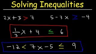 How To Solve Linear Inequalities Basic Introduction Algebra [upl. by Aivuy]