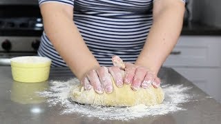 KNEADING DOUGH  how to knead dough by hand [upl. by Maggy146]