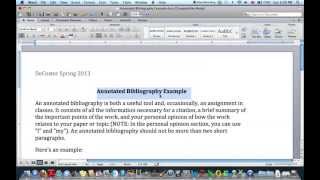 Annotated Bibliography [upl. by Beeson]