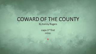 Coward of the County by Kenny Rogers  Easy chords and lyrics [upl. by Sollie858]