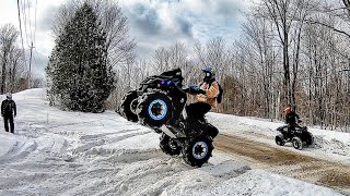 Deep Snow Rip Can Am Renegade X3 Polaris [upl. by Rather]