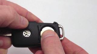 VW key remote fob battery change  quotHow toquot [upl. by Tenej]