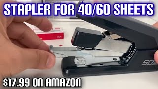 Effortless Desktop Stapler 4050 Sheet Capacity One Finger Touch Stapling [upl. by Htebiram]