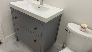 HOW TO install IKEA Hemnes  Odensvik  Dalskär bathroom vanity [upl. by Thatch]