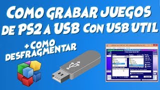 COMO GRABAR JUEGOS DE PS2 A USB  COMO DESFRAGMENTAR [upl. by Azzil]