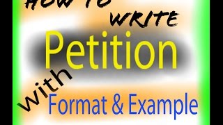 How to write PETITION [upl. by Entirb]