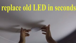 how to replace LED recessed downlights  remove and install downlight [upl. by Ronnica]