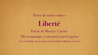 Grégoire  Liberté  Maurice Carême Poésies de mon enfance avec le texte [upl. by Anitsyrhk]