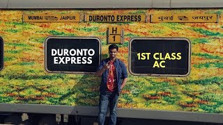 DURONTO EXPRESS FIRST CLASS JOURNEY  Mumbai to Jaipur [upl. by Aoh151]