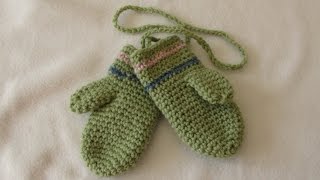 How to crochet EASY childrens mittens for beginners [upl. by Entroc]