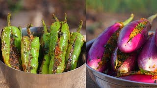 Bharwa Baingan Aur Bharwa Mirchi  Indian Cooking by Nikunj Vasoya [upl. by Sotsirhc]