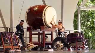 «LES TAMBOURS JAPONAIS» YUFUIN GENRYÛ TAIKO  Parc Floral Vincennes France [upl. by Demitria]