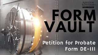 California Petition for ProbateForm DE111 [upl. by Odinevneib607]