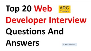 Top 20 Web Developer Interview Questions Answers  Fullstack Developer Interview Questions [upl. by Erotavlas397]