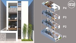 CASA MULTIFAMILIAR DE 85 X 18 M ESTILO MODERNOMINIMALISTA [upl. by Ahsienar]