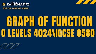 GRAPH OF FUNCTION O LEVELS MATHS O LEVELS 4024 IGCSE 0580 [upl. by Marijo]