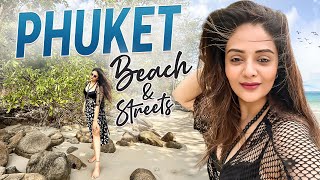 Phuket Beach amp Streets  Travel Vlog  Sreemukhi [upl. by Aretak]