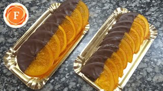 🍊 Naranjas Confitadas en rodajas con chocolate🍊 Feather Sweets [upl. by Jr]