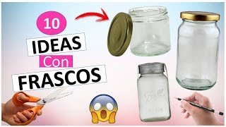 10 MANUALIDADES Fáciles y Rápidas con FRASCOS de Vidrio [upl. by Auberta521]