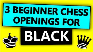 3 Beginner Chess Openings You Can Play With Black [upl. by Eyanaj]