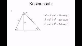 Kosinussatz Erklärung und Beispiel [upl. by Enomrej]