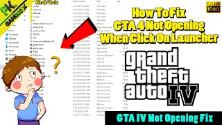 How To Fix GTA 4 Not Opening  GTA IV Not Launching Fix  GTA IV Not Open Fix When Click On Launcher [upl. by Aiceled352]