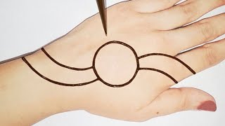 Easy and Simple Mehndi Design for Hands  Stylish Gol Tikki Mehendi Designs  Mehndi for Beginners [upl. by Aicineohp]