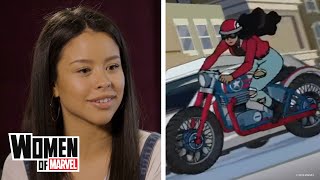 Cierra Ramirez Explains what was “Amazing” about Voicing America Chavez  Women of Marvel [upl. by Rothenberg]