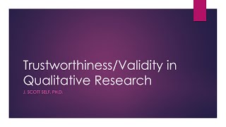 Trustworthiness and Validity in Qualitative Research Design [upl. by Eetak]