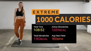 1000 CALORIES WORKOUT  70 MIN EXTREME AT HOME WORKOUT no equipment  041 [upl. by Kral]