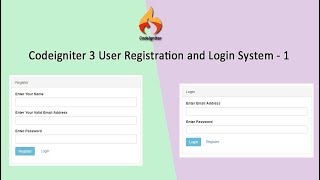 Codeigniter 3 User Registration and Login System  1 [upl. by Chin]