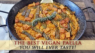 Authentic Spanish Vegan Paella Valenciana Recipe [upl. by Lertnahs]