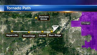 EF3 tornado carves path through DuPage County from Naperville to Burr Ridge  ABC7 Chicago [upl. by Eskil851]