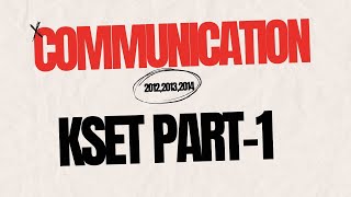 KSET Communication PART1 [upl. by Nollad]