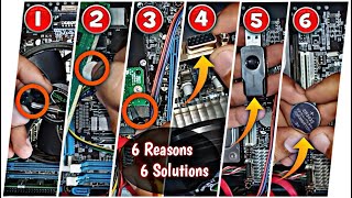 Computer turns on but no display Led light on Fan spinning Cpu Stupid Mistake Easy fix 6 Solutions [upl. by Yael]