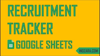 Recruitment Tracker  Free Google Sheets Template [upl. by Jerrie]