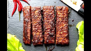 Tempeh Vegan Ribs I The Buddhist Chef [upl. by Octavius]