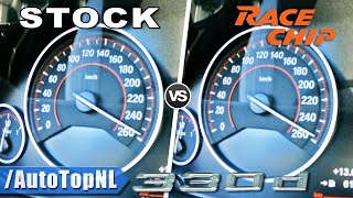 314HP BMW 330d F30  Stock vs RaceChipChiptuning 0200 by AutoTopNL [upl. by Afra]