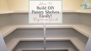 How To Build Easy DIY Pantry Shelves  Small Pantry Makeover On A Budget EP1 [upl. by Shaper]