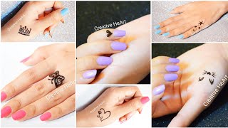 Cute Mehndi Tattoos❤️  6 Different types of Mehndi Tattoo Designs for Beginners [upl. by Raddatz315]