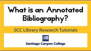 What is an Annotated Bibliography [upl. by Imled773]