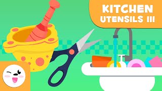 Kitchen Utensils  Episode 3  Vocabulary for Kids [upl. by Jillana]