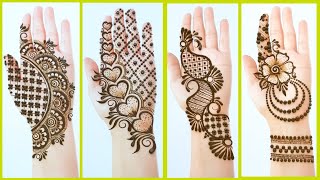 Top 4 Easy Stylish Simple Mehndi designs  Beautiful Mehendi design for front hands  Henna designs [upl. by Ateekram]