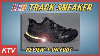 BALENCIAGA TRACK LED TRAINERS ON FOOT  REVIEW [upl. by Mientao126]