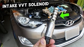 HOW TO REPLACE INTAKE VVT SOLENOID HYUNDAI ELANTRA VARIABLE VALVE TIMING [upl. by Hoffert329]