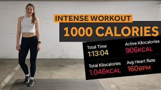 1000 CALORIES WORKOUT  70 MIN INTENSE AT HOME WORKOUT no equipment  027 [upl. by Polky]