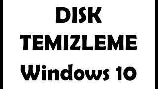 Disk Temizleme  Sistem Dosyalarını Silme Windows OLD [upl. by Friedrich936]